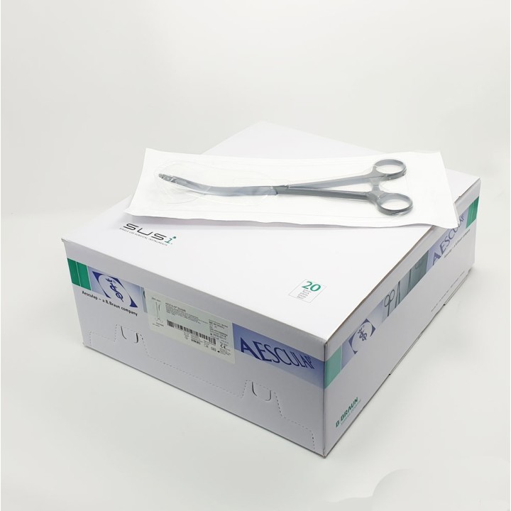 Aesculap SUSI Pinça para esponjas/pensos da MAIER, curva, 265 mm, 20 ud
