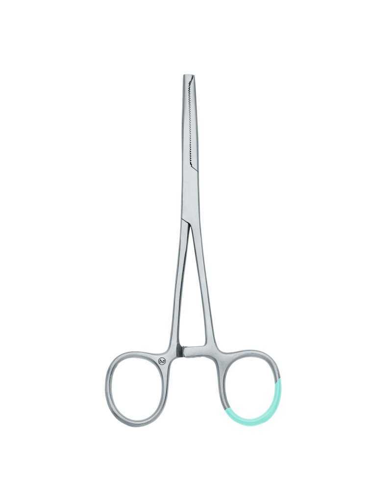 Pinça hemostática KOCHER, reta, 180 mm, 1 x 2 dentes, esterilizada, descartável
