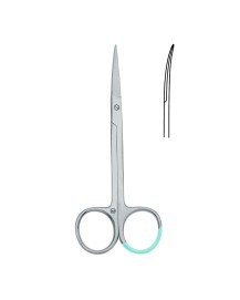 Iris Scissors, curved, delicate pattern, 115 mm (4 1/2"), sterile, disposable