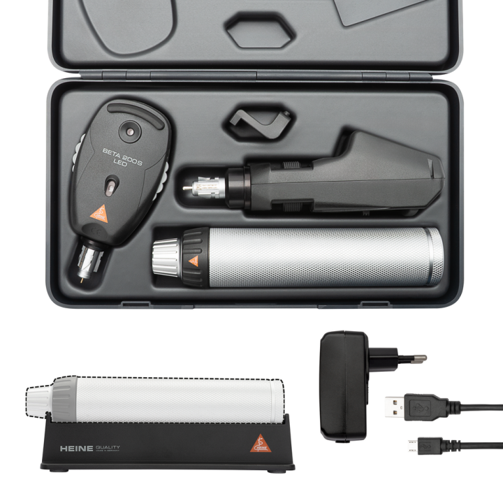Set oftalmológico HEINE BETA 200S LED con mango recargable