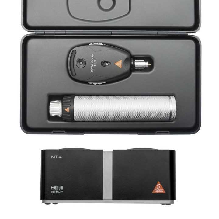 HEINE BETA 200S LED Ophthalmoskop mit Tisch-Ladegerät