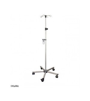 Support de perfusion avec support de cinq pieds
