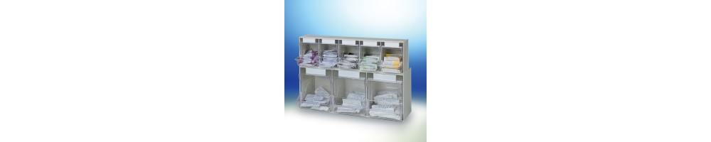 Distributeur HAEBERLE pour seringues et canules avec boîtes simples