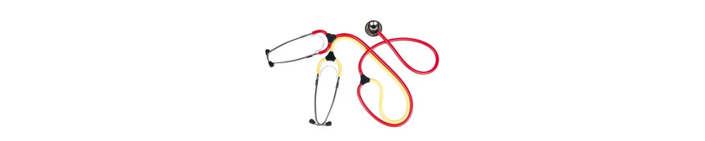 Die Trainingsstethoskope für Krankenschwestern bestehen aus zwei Kopfstücken